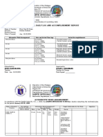 Dante Integrated School: Individual Daily Log and Accomplishment Report