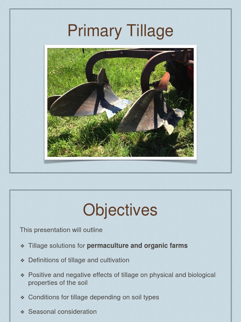 Primary Tillage | PDF | Tillage | Plough