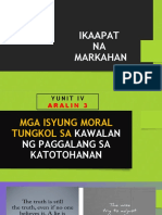 Aralin 3 - Mga Isyung Moral Tungkol Sa Kawalan NG Paggalang Sa Katotohanan