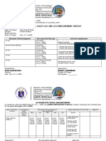 Dante Integrated School: Individual Daily Log and Accomplishment Report