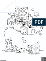 SpongeBob in The Car and Gary Coloring Pages, Sponge Bob Square Pants Coloring Pages - Colorings - CC