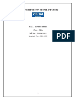 Project Report On Retail Industry: Name: - Lavesh Sethia Class: - MBA Roll No: - 2011421002