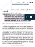 Improving The Efficiency of Ratio Estimators by Calibration Weightings