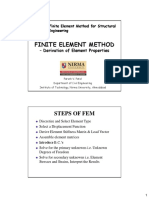 Finite Element Method: - Derivation of Element Properties