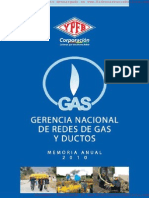 Gerencia Nacional de Redes de Gas y Ductos YPFB/Memoria 2010