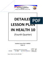 Detailed Lesson Plan in Health 10: (Fourth Quarter)
