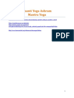 Shanti Yoga Ashram Mantra Yoga Book