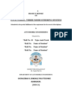 Four Wheel, Three Mode Steering System: A Project Report ON