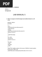 Lab Manual 5: Name: Anurag Rai Registration Number: 180909428 Section: L Re-Registered