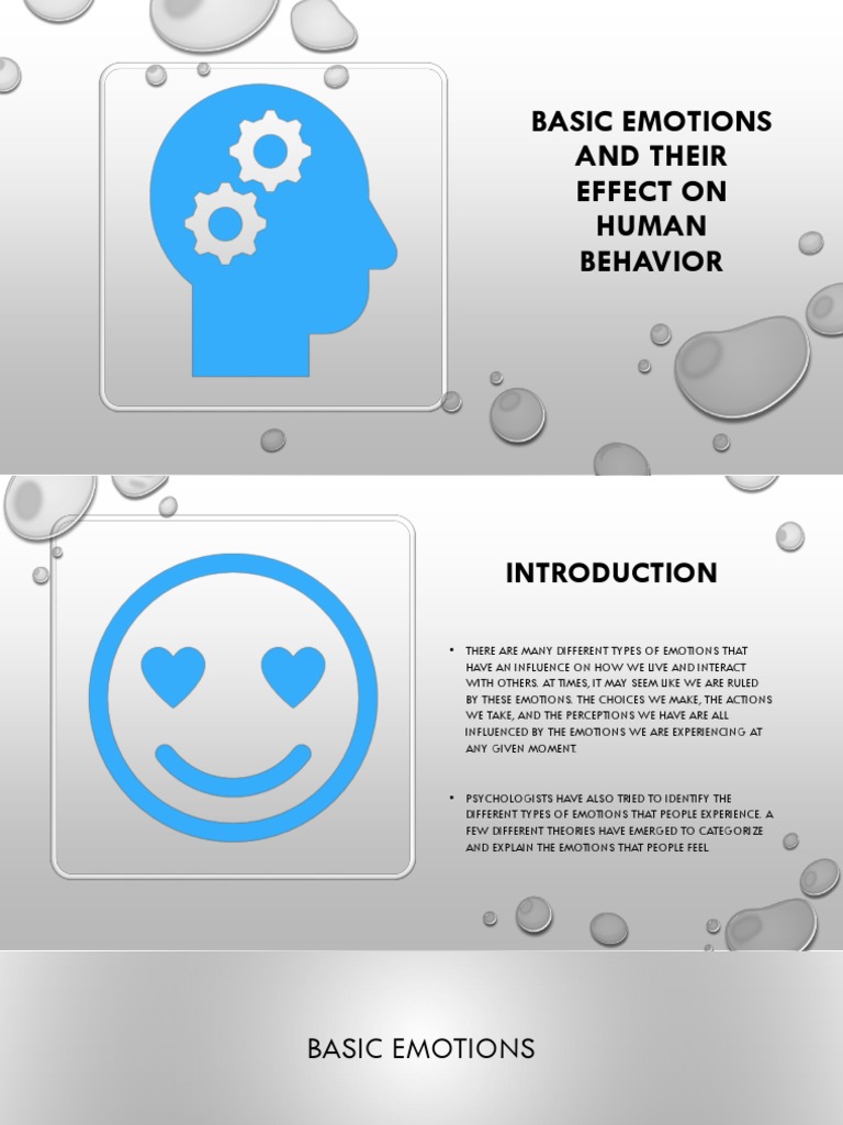 Basic Emotions and Their Effect On Human Behavior | PDF | Disgust ...