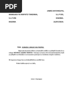 Mifano Ya Barua Rasmi Ya Kuomba Kazi | PDF