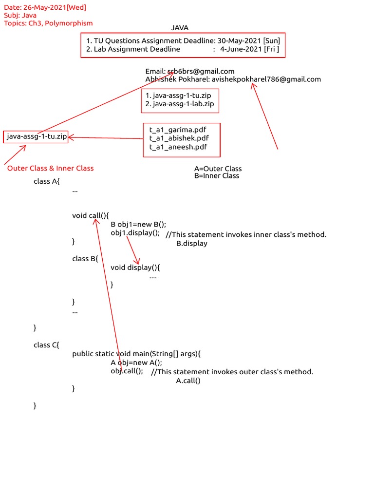 Note | PDF | Class (Computer Programming) | Method (Computer Programming)