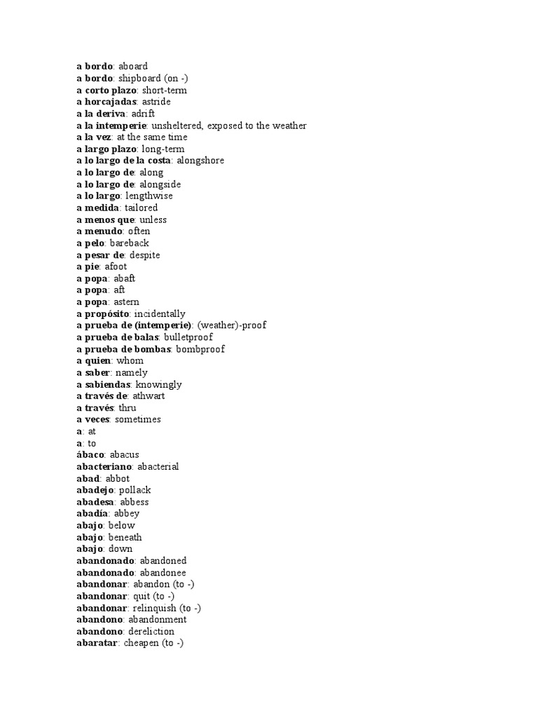 Diccionario Español-Inglés | PDF | Naturaleza, image size:768x1024