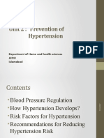 Unit 2: Prevention of Hypertension: Department of Home and Health Sciences Aiou Islamabad