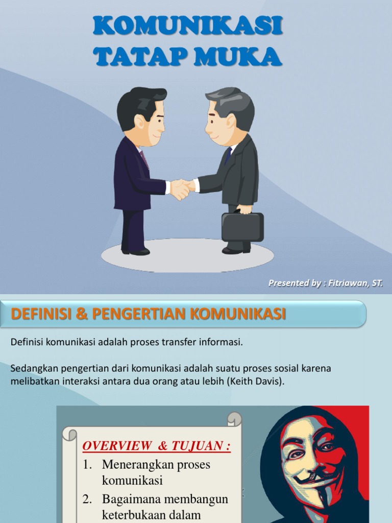 Definisi dan Proses Komunikasi Tatap Muka | PDF
