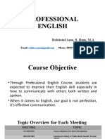 Professional English: Robitotul Asna, S. Hum, M.A