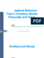 OB - Topic3 - Emotions Moods Personality and Values