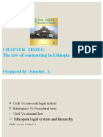 Chapter Three The Law of Contracting in Ethiopia