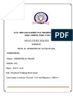 Moot Court 2020-2021: Prof. Dr. Moreshwar Kothawade