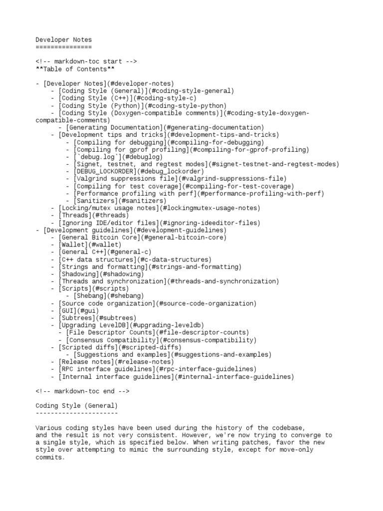 Developer Notes | PDF | C++ | Namespace