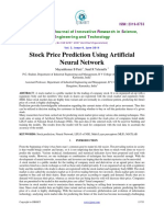 Stock Price Prediction Using Artificial Neural Network