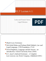 ISIELT Lecture 6.1:: Latin and French Terms: Legal Maxims