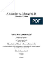 Alexander A. Mangoba JR.: Instructor/Trainer
