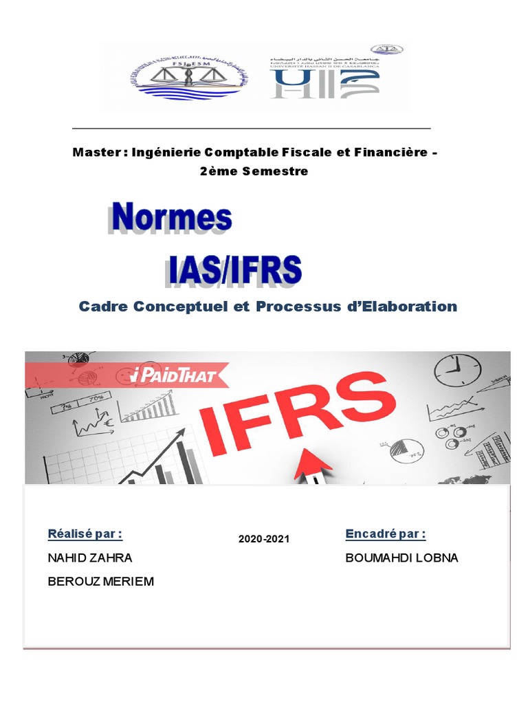 Le Mini Projet Processus Et Cadre Conceptuel Des Normes IAS IFRS PDF 