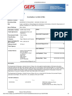 Bid Notice Abstract: Invitation To Bid (ITB)