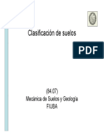 Clasificación de Suelos. (84.07) Mecánica de Suelos y Geología FIUBA