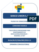 Mantenimiento de edificaciones Banco Union SA