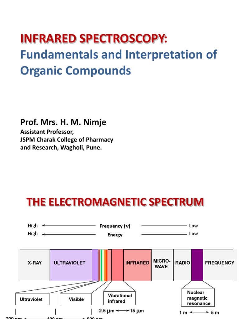 Infrared Spectroscopy Fundamentals and Interpretation of Organic