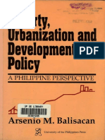 Poverty, Urbanization and Development Policy, A Philippine Perspective