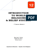 To World Religions & Belief Systems: 1 Quarter: Module 5