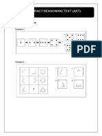 Abstract Reasoning Test (Art) : Sample Questions