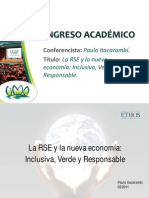 La RSE y la nueva economía inclusiva, verde y responsable - PAULO ITACARAMBÍ