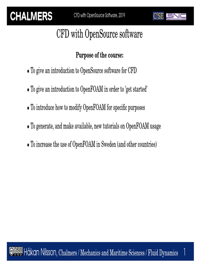 CFD With Opensource Software: Purpose of The Course | PDF | Computer ...