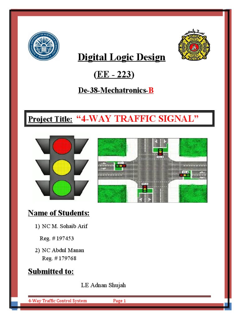 Digital Logic Design: "4-Way Traffic Signal" | PDF | Telecommunications ...