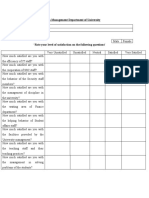 Survey On Management Department of University