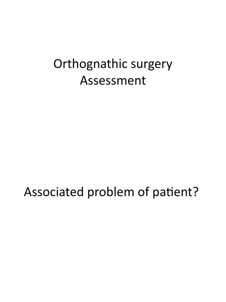 Orthognathic Surgery Assessment PDF