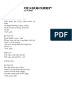 09 Crash Course in Brain Surgery (Budgie) - Letra