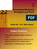 Developing Marketing Strategies and Plans - Notes