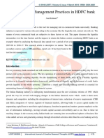 Asset Liability Management Practices in HDFC Bank: KEYWORDS: Liquidity Risk, Interest Rate Risk, NII