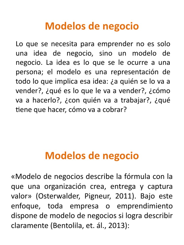 Guía para Modelos de Negocio | PDF | Lean Startup | Modelo de negocio