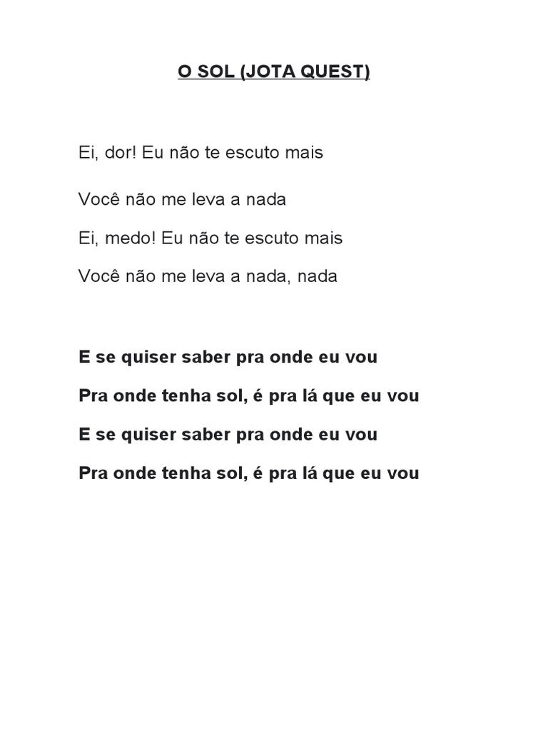 O Sol Jota Quest | PDF