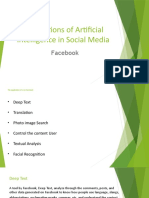 Applications of Artificial Intelligence in Facebook