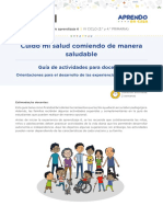 Cuido Mi Salud Comiendo de Manera Saludable: Guía de Actividades para Docentes