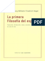 G. W. F. Hegel - La Primera Filosofía Del Espíritu. Jena 1803 - 04-Las Cuarenta (2019)