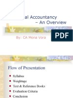 Accountancy - An Overview by CA Mona Vora
