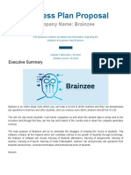 Business Plan Proposal: Company Name: Brainzee